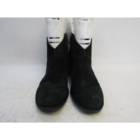 Born Womens Size 7.5 M Black Suede Zip Ankle Fashion Boots Bootie - Picture 5 of 11
